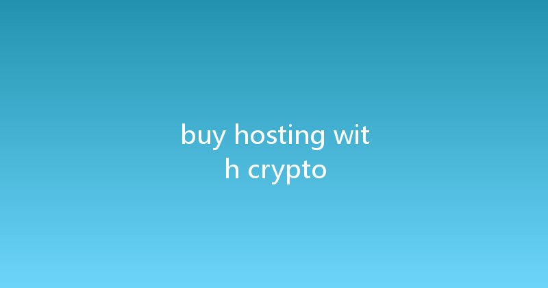 buy hosting with crypto 